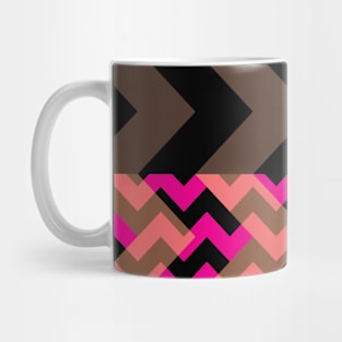 'Ziggy' - in Cerise and Orange on a Black and Brown base Mug